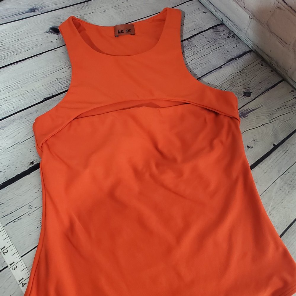 ALIX NYC Orange Floyd Bodysuit